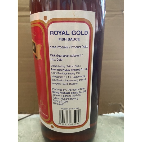 Royal gold Fish Sauce 725 ml kecap ikan