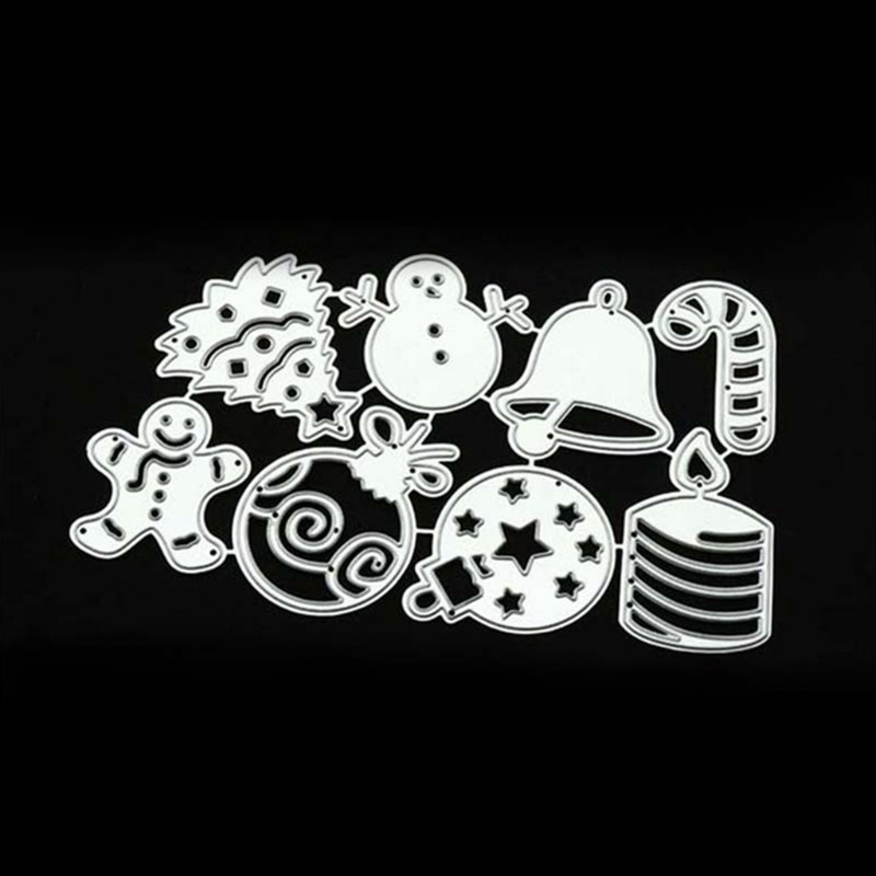 Cetakan Stensil Cutting Dies Motif Natal Bahan Metal Untuk Scrapbook / Craft DIY / Embossing