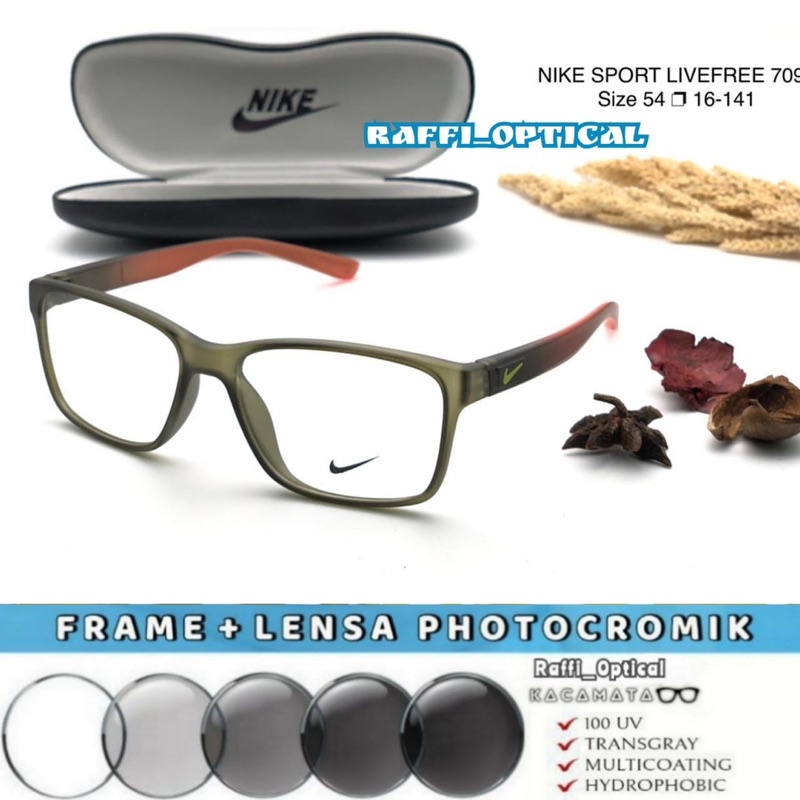 Kacamata Minus Pria Sporty/Frame 7091 Kaca mata Mines Sport Cowok Antiradiasi UV Photochromic