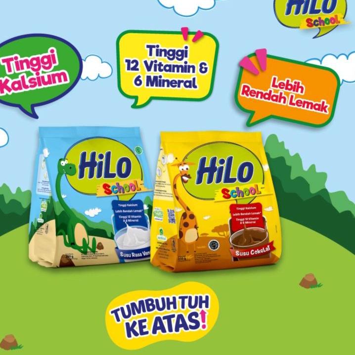 

✾✿ Hilo School 350gr (10 sachet @35g) Rasa Vanila & Coklat ⭐diskon spesial⭐