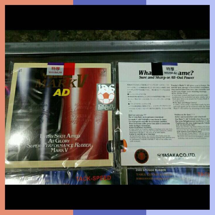 Karet Bad / Bet / Bat Pingpong Tenis Meja Yasaka Markv