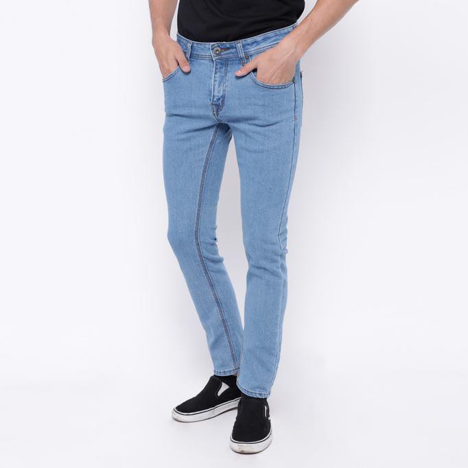 Edwin Celana Jeans Slim Fit Pria Panjang Light Blue La 01 - Biru Muda, 28 Gratis Ongkir!!