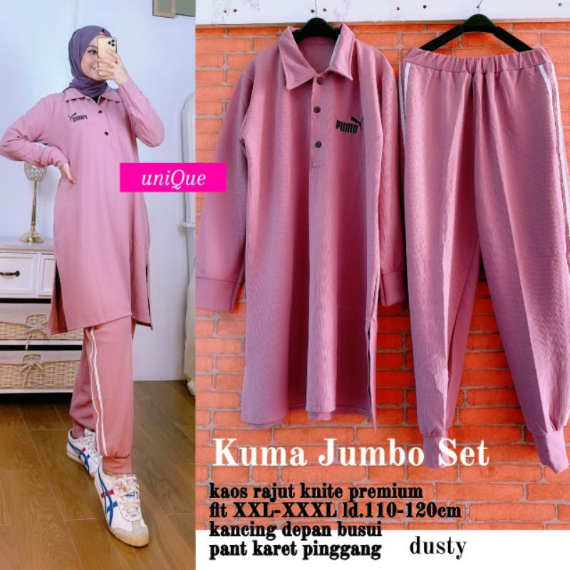 KUMA JUMBO SET (KAOS RAJUT KNIT)