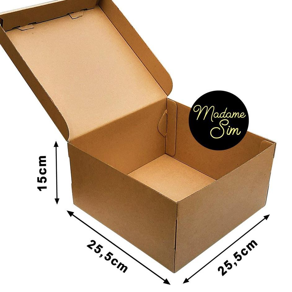 

KOTAK KUE - CAKE BOX 25 x 25 x 15 CM - COKLAT (ISI 10 PCS) M09P