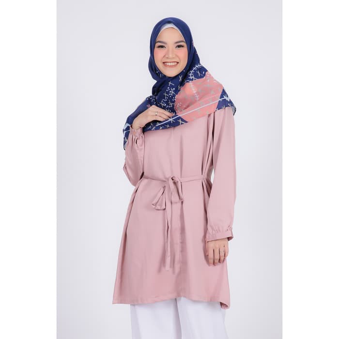 Big Sale 2020 Baju Tunik Wanita Terbaru Setiana Tangan Serut  CD524 Zm Zaskia Mecca - Shiro Dusty Tu
