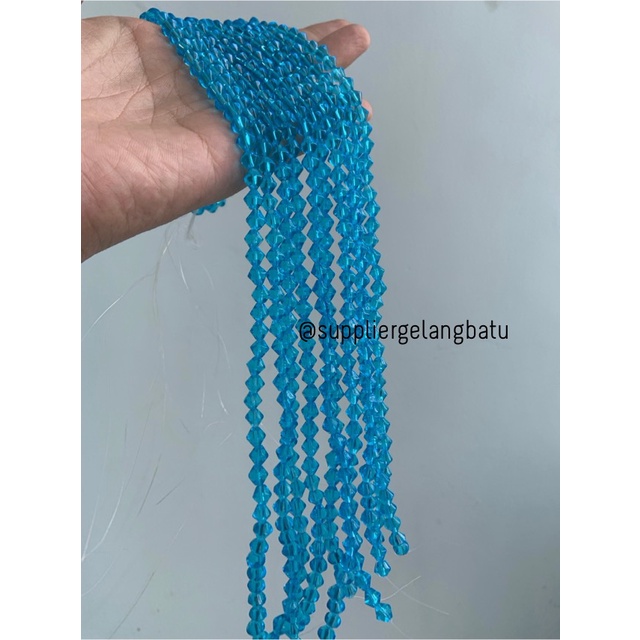 kristal BICONE AUSTRIA BIRU 6mm diamond belimbing craft GELANG KALUNG