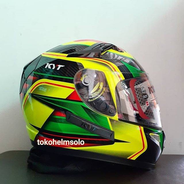 Helm KYT K2 Rider SuperFluo Seri 2 Yellow Fluo