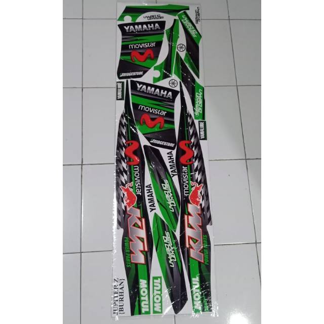 Striping sticker variasi jupiter z burhan motif racing