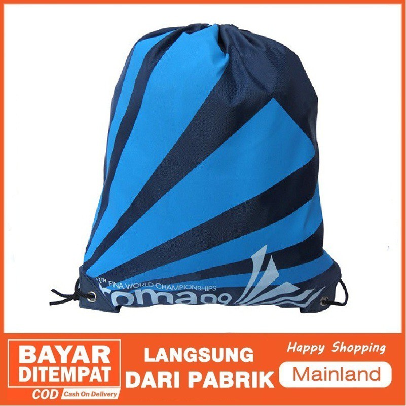 Mainland Tas Serut Motif String Bag Tas Anti Air  Tas Serut Ransel  Olahraga TR104