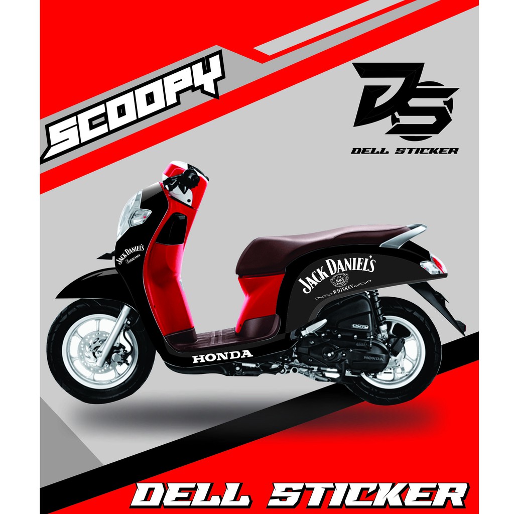 sticker scoopy JACKDANIEL  striping scoopy jackdaniel sticker scoopy 2021 sticker scoopy baru