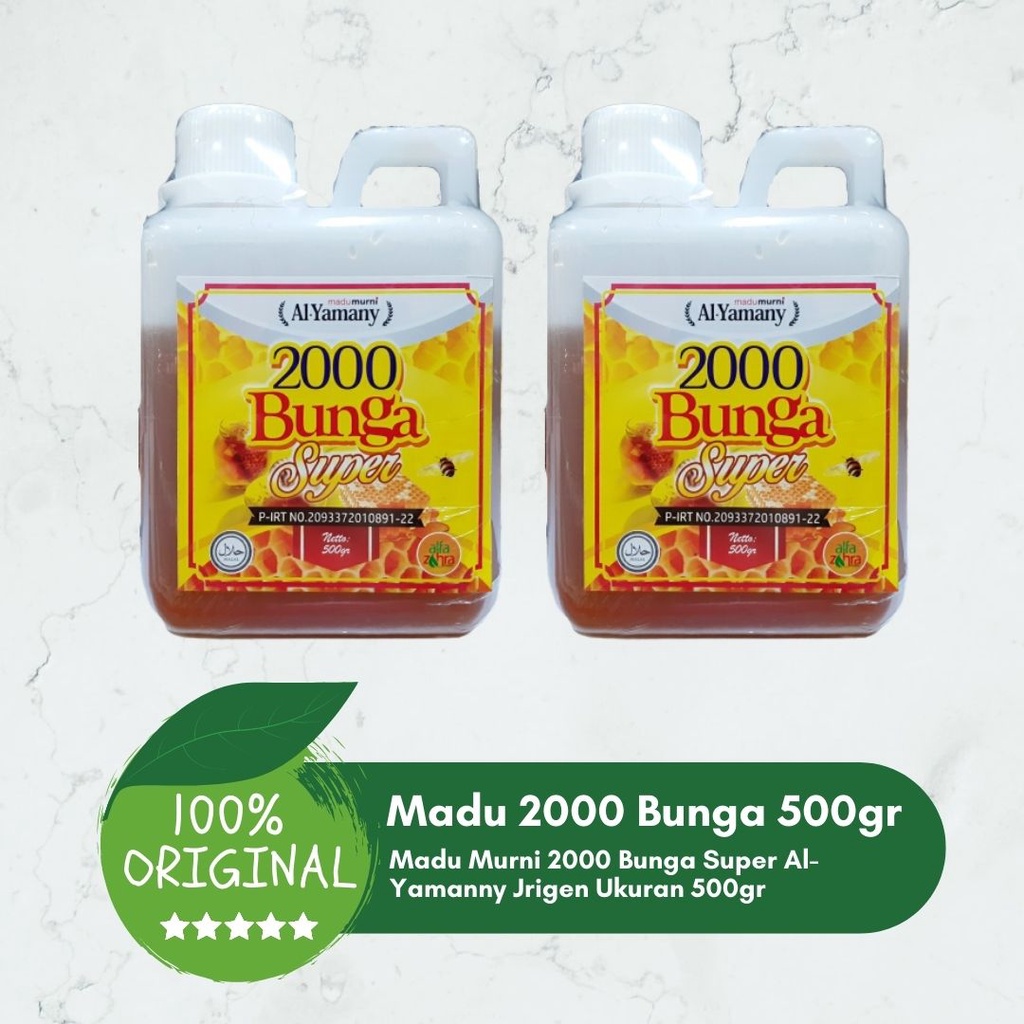 

Madu 2000 Bunga Super Al Yamany Madu Murni Asli Jrigen 500gr