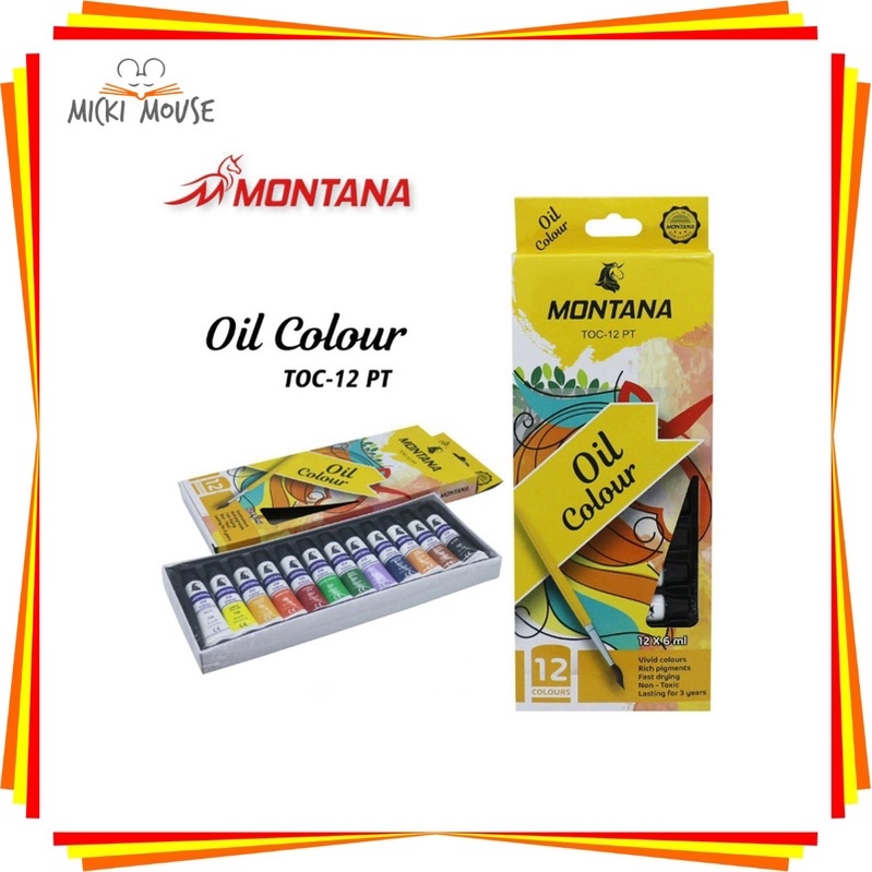 

oil colour montana 12 c / cat minyak montana 12 warna / cat minyak