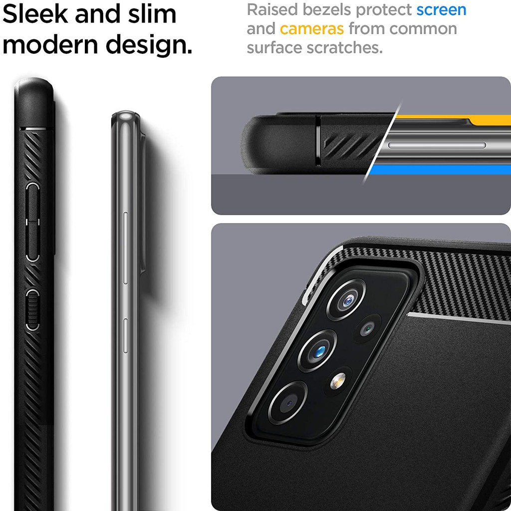 Case Samsung Galaxy A32 4G / 5G Spigen Rugged Armor Carbon Fiber Casing