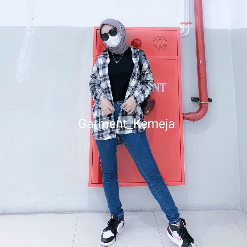 KEMEJA FLANEL WANITA DISTRO KEMEJA SHIRT LENGAN PANJANG ATASAN WANITA KEMEJA TARTAN KEMEJA BLOUSE WANITA KEMEJA KOTAK-KOTAK KEMEJA OVER SIZE KEMEJA JUMBO CASUAL KEMEJA UNISEX TERLARIS REKOMENDASI KEMEJA FLANEL KEMEJA KOREA KEMEJA BALON WANITA BIG SIZE-2