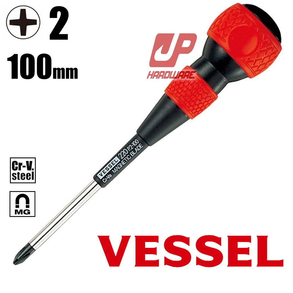 Obeng VESSEL Ball Grip 220 +2x100