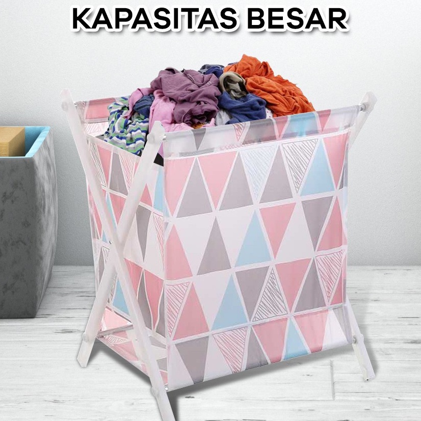 SHENAR MULTI STORAGE BASKET / LAUNDRY BAG KERANJANG BAJU KOTOR LIPAT TEKUK SILANG / TEMPAT MAINAN ANAK