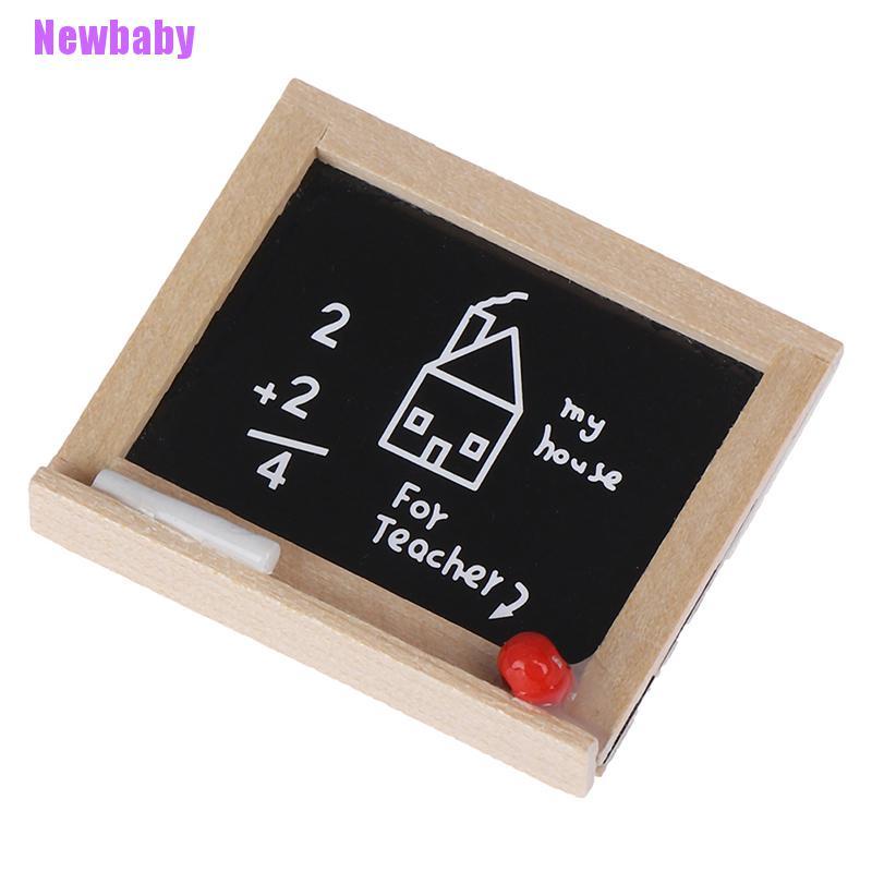 (Newbaby) 1pc Miniatur Papan Tulis Mini Skala 1: 12 Untuk Dekorasi Rumah Boneka DIY