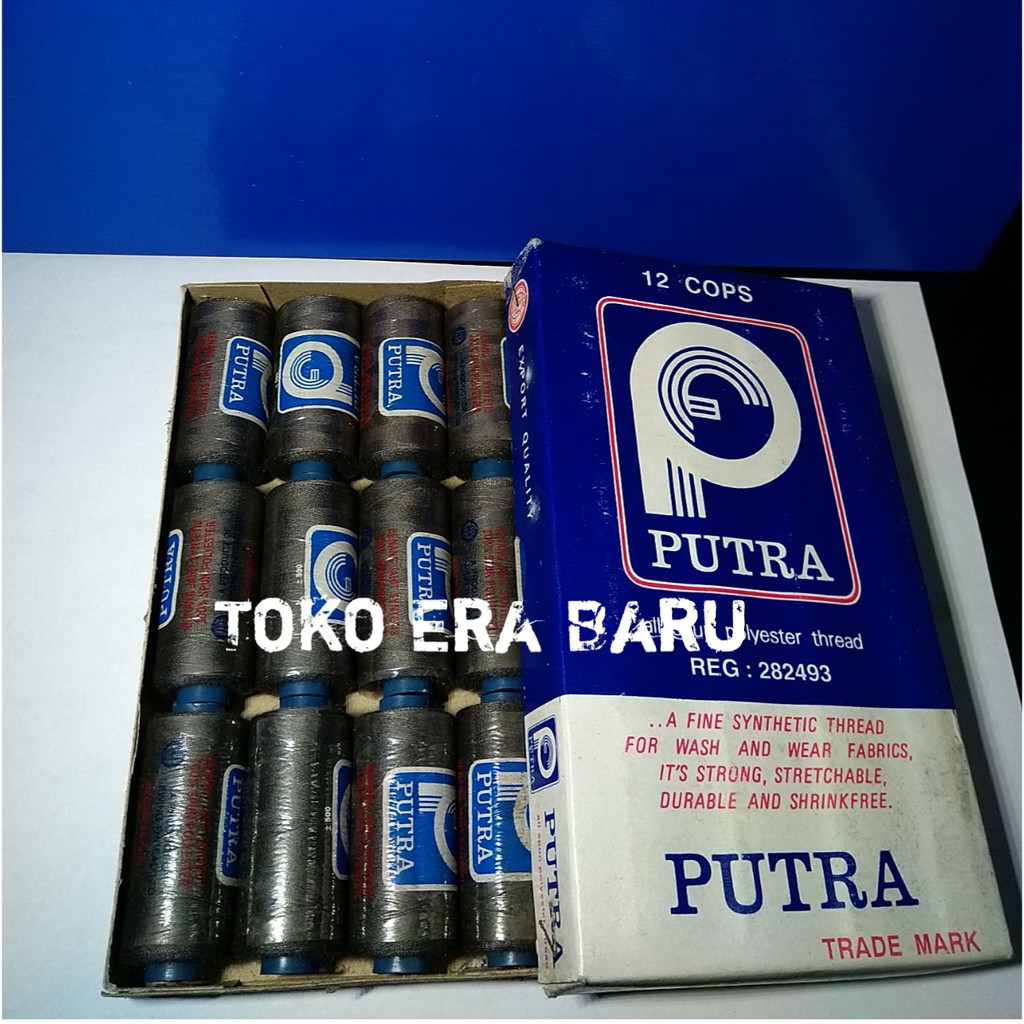 MURAH !!! BENANG POLYSTER 555 KIRIM RANDOM !!! 1LUSIN 1WARNA !!!