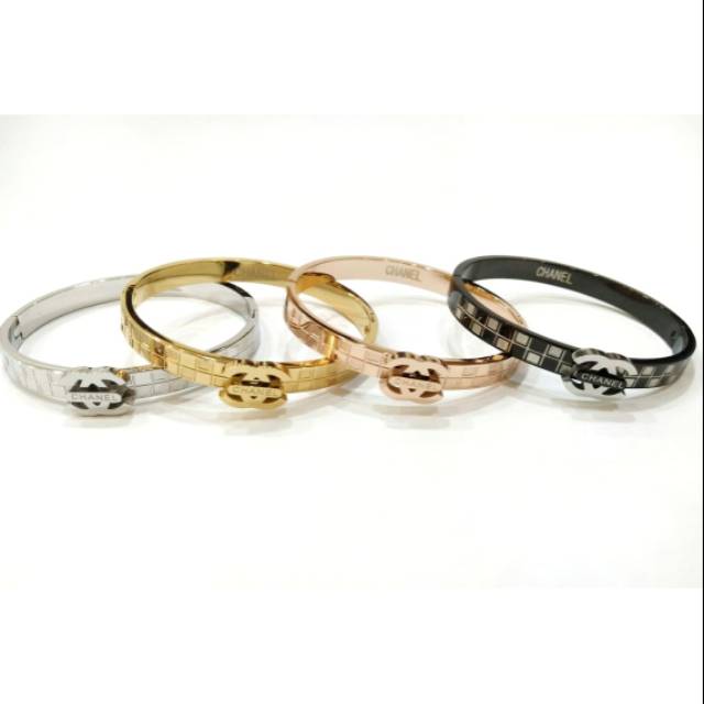 gelang Tangan titanium chanel stainlesstel