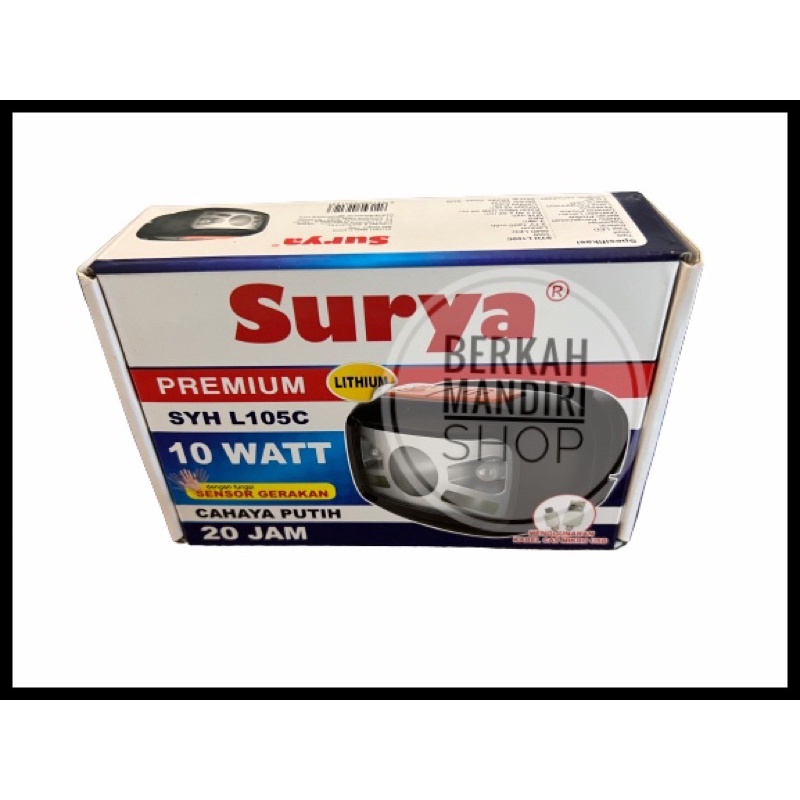 Senter Kepala Headlamp SURYA SYH L105C // Luby L-2882 Cahaya Putih 10 Wat