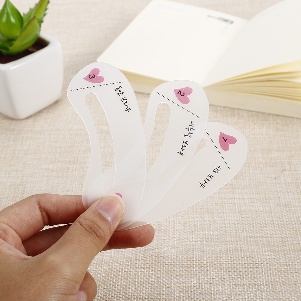 3Pcs / Set Cetakan Thrush Card untuk Membuat Alis