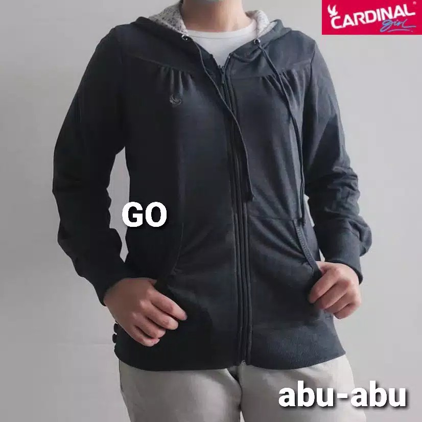 gos CARDINAL SWEATER GIRL 162 Abu-abu Jaket Cewek Sweater Cardinal 100% Original