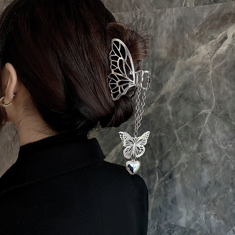 Jepit Rambut Model Butterfly Rumbai Bahan Metal Gaya Korea Untuk Wanita