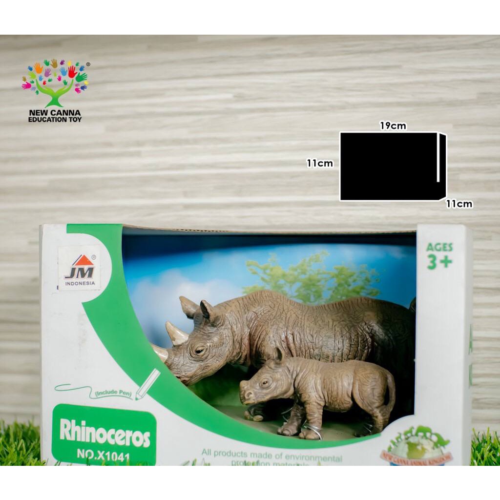 New Canna Animal Kingdom - Rhino Wild Family - Badak Dapat 2 pcs