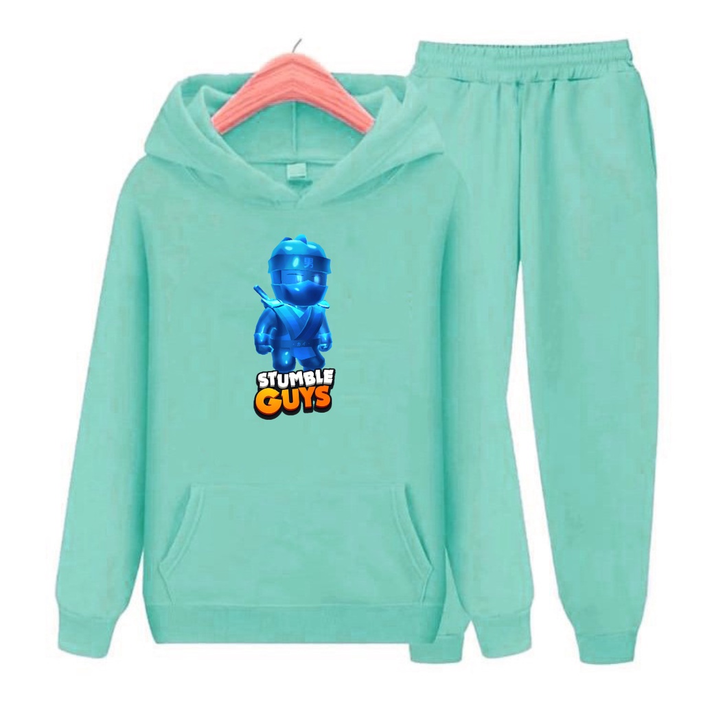 Setelan Sweater Anak Stumbel Game Dinamitor/Baju Sweater Hoodie Anak