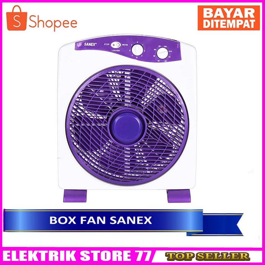 Sanex Box Fan Kipas Angin Kotak 12 Inch Angin Mantap
