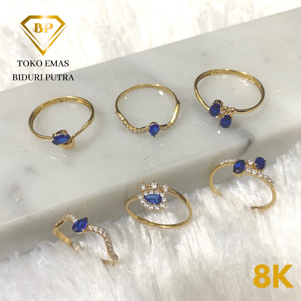 Cincin Emas Asli Solitaire Ukuran Besar/Size Besar Kadar 8k/375 toko emas biduri putra