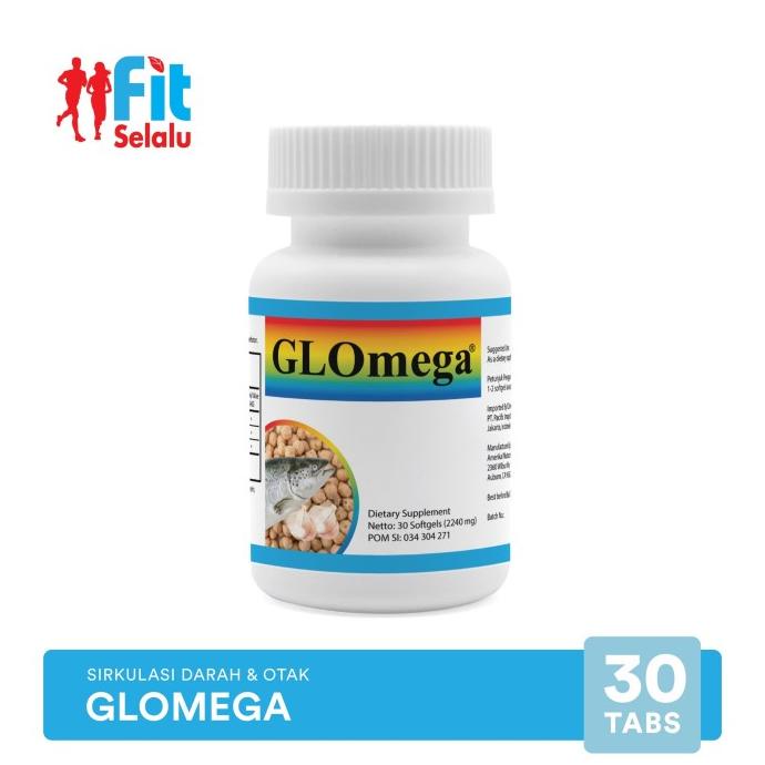 ASLI Glomega Lifepharm, suplemen Jantung, Otak, Mata sehat,30 Softgel-FS Murah