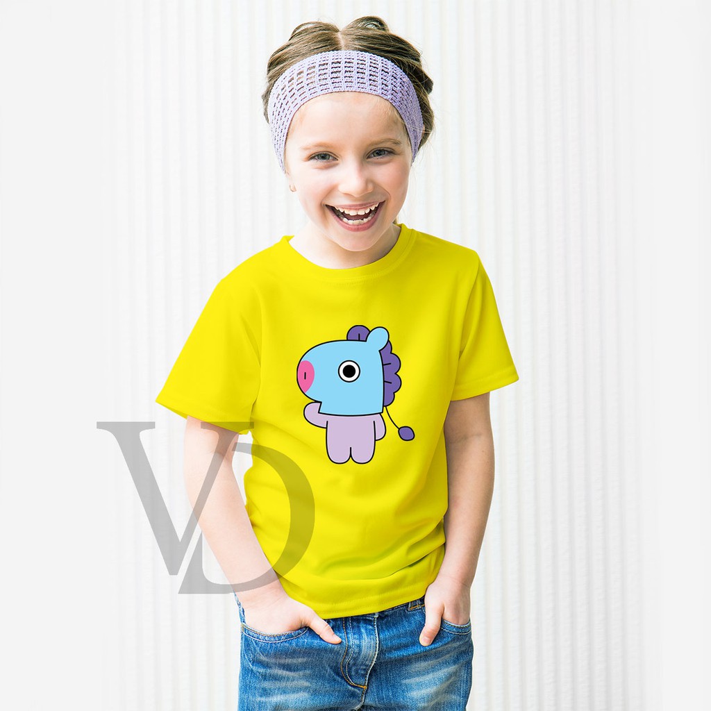 Kaos Anak Perempuan &amp; Laki - laki Unisex BT21 mang /kaos anak lucu / kaos j-hope / baju line