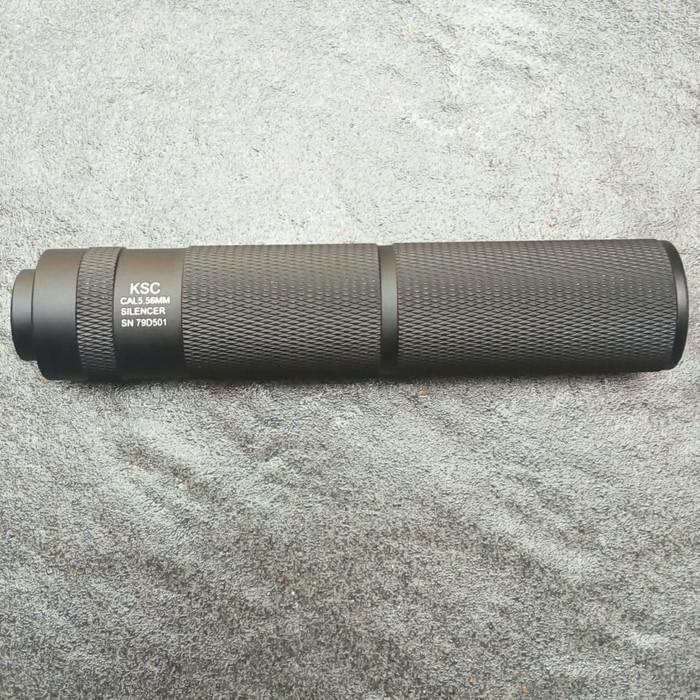 Mainan / Dummy Peredam Ksc Silencer Suppressor M4 Ar15 Hk416 Aeg Gbbr Wgg Wgb Kualitas Terbaik