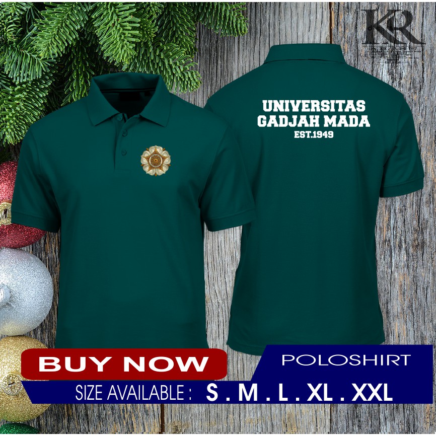 POLOSHIRT KAOS KERAH LOGO UGM DEPAN BELAKNG TERBARU-