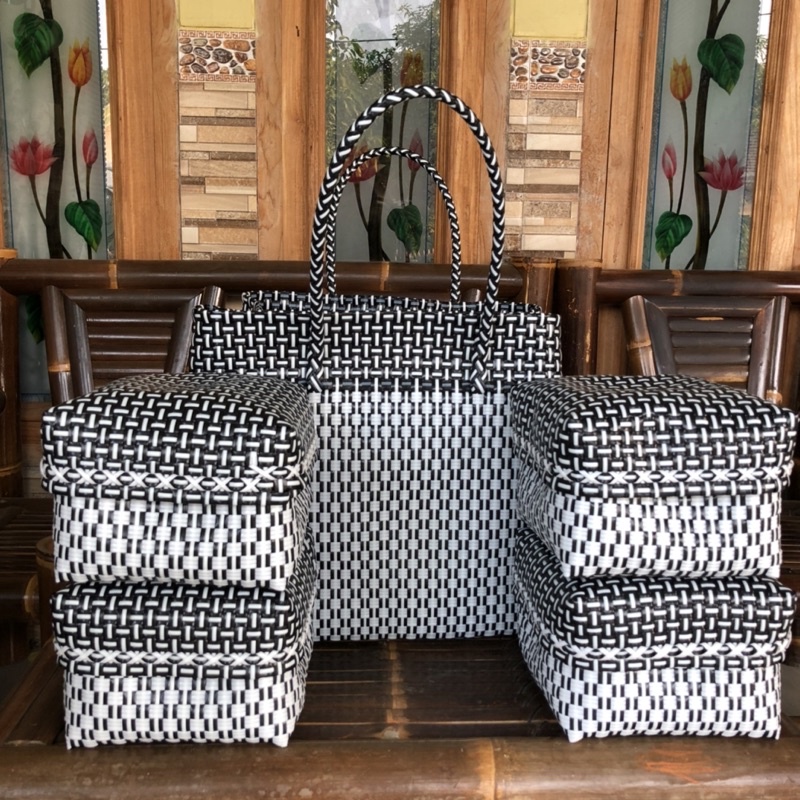 Tas set keben 4 harga promo/ set keben bali / canang sari / tas plastik murah