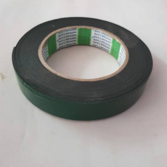 DOUBLE TAPE FOAM 1&quot; inch x 5 m HIJAU BUSA MURAH