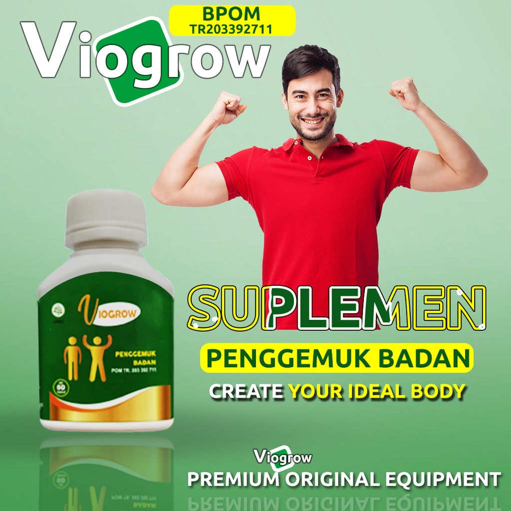 VIOGROW Obat gemuk Permanen Penggemuk badan herbal alami serta penambah nafsu makan badan bikin cepa
