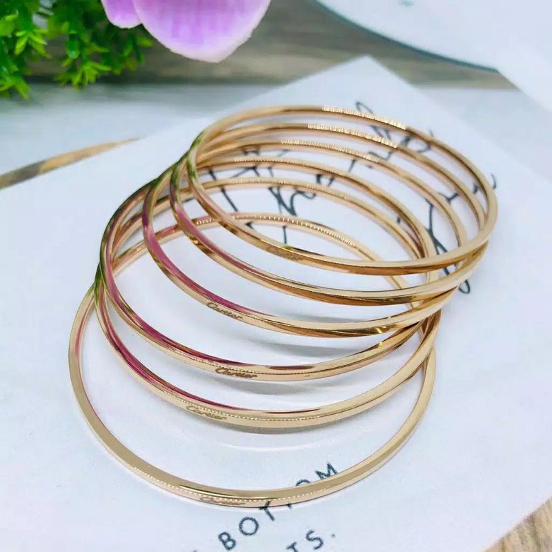 Fourfashion Gelang Keroncong Titanium Set Isi 6Pcs