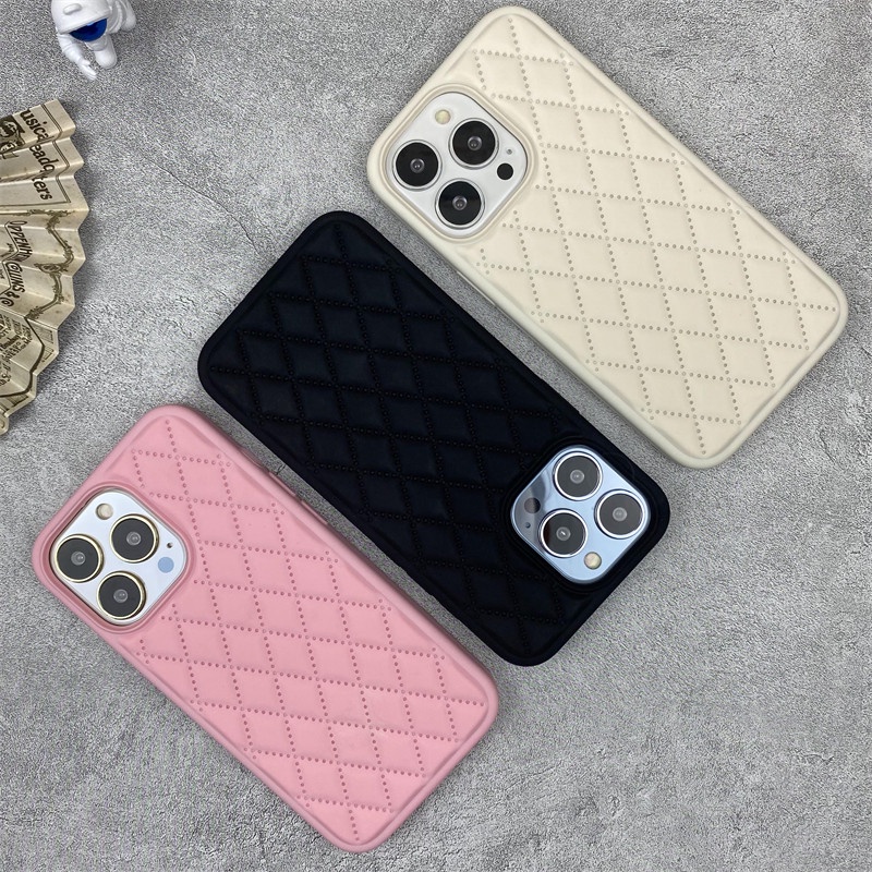 Soft Case Silikon Motif Lingge Untuk IPhone 11 12 13 Pro X XR XS MAX