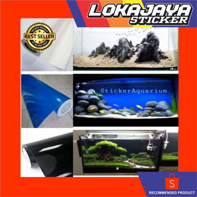 

STIKER BACKGROUND AKUARIUM AQUARIUM AQUASCAPE WARNA HITAM PUTIH BIRU
