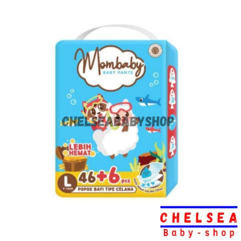 mombaby pants S 58/ M 54 / L 42 / XL 36 / popok celana / popok bayi / pampers mombaby
