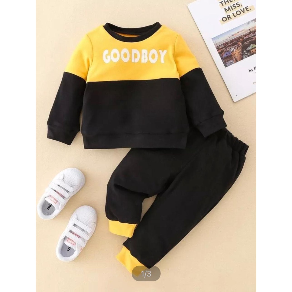 SETELAN SWEATER JOGER ANAK LAKI LAKI PEREMPUAN UMUR 1-5 TAHUN SETELAN SWEATER GOOD BOY SETELAN SWEATER ANAK LAKI LAKI PEREMPUAN TERBARU SETELAN BAJU ANAK PAKAIAN ANAK LAKI LAKI PEREMPUAN SETELAN BAJU ATASAN ANAK LAKI LAKI PEREMPUAN SETELAN MUSIM DINGIN