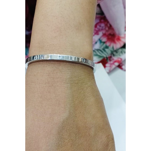 Titanium / gelang titanium / gelang model baut/ titanium silver