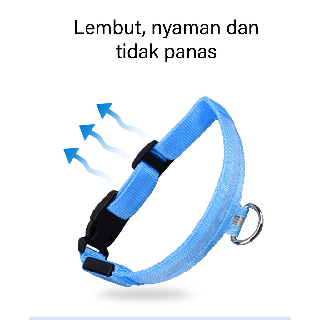 Kalung Anjing &amp; Kucing dengan Lampu LED Pet Collar 101