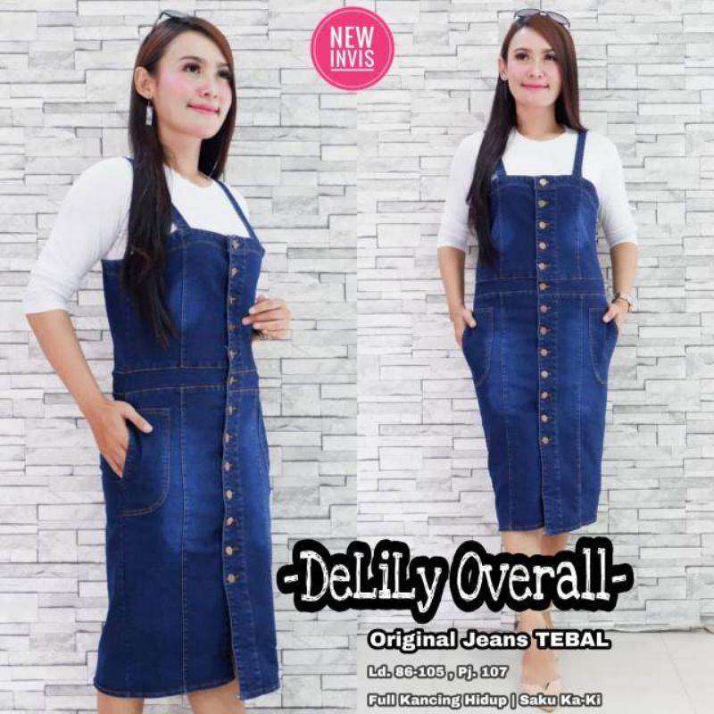 Delilly Overall jeans melar Terbaru Rekomendasi Influencer Racun Shopee tiktok