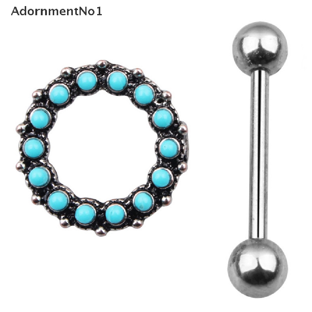 (AdornmentNo1) Anting Tindik Puting Bentuk Bulan Sabit Bahan Stainless Steel Untuk Wanita