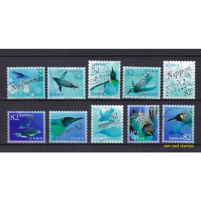 

0248 PRANGKO JEPANG 2017 Marine Life 10v USED