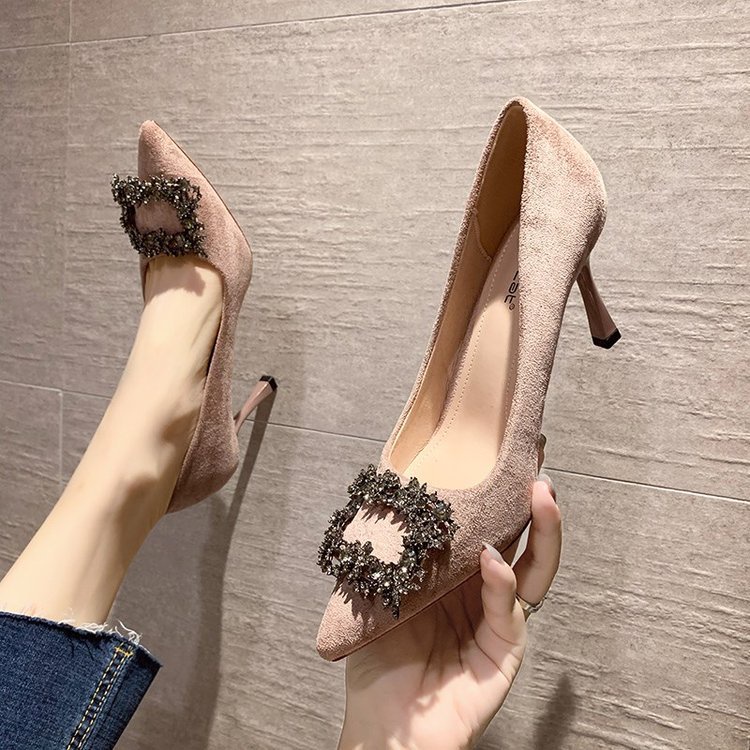 [READY STOK] [LC] 1439 sepatu wanita heels M08 stiletto 7cm giv sepatu hak kerja pesta impor terbaru 2022