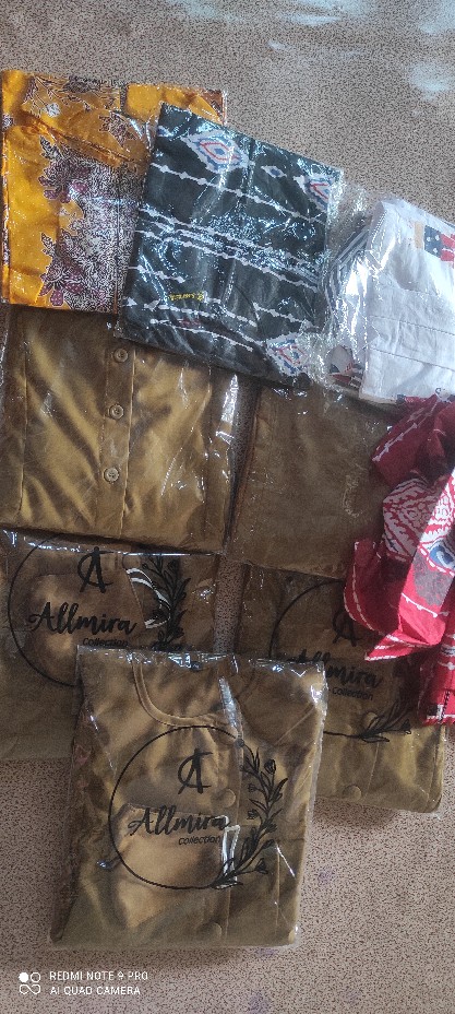 Tunik Santika Pias Cibulan #3 Warna Batik Solo Seragam Kantor Muslim